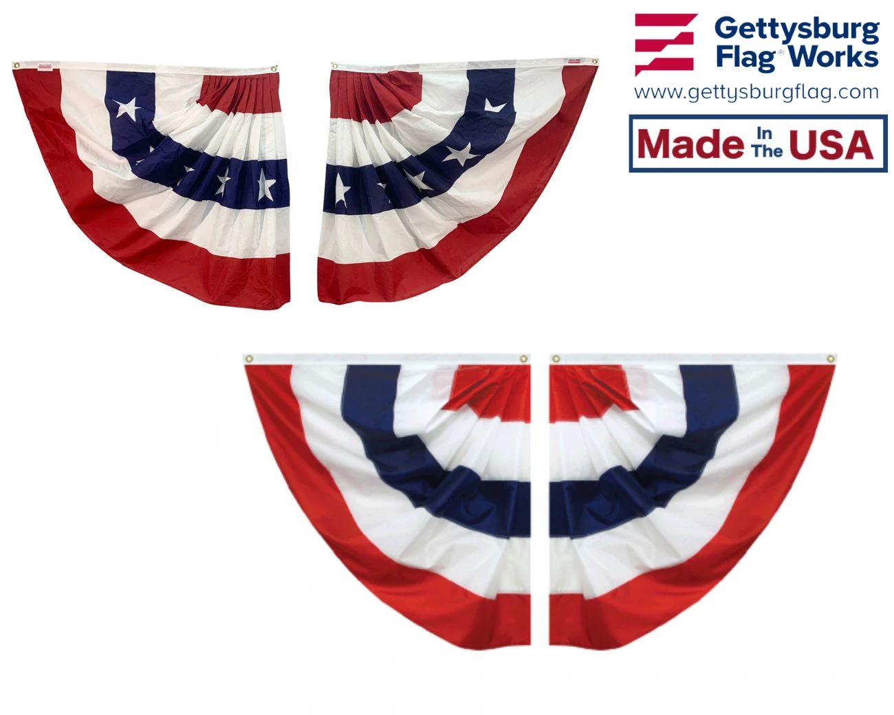 Patriotic Pleated Half Fan Set - Choose Options 1 Patriotic Pleated Half Fan Set - Choose Options