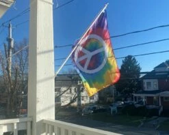 Tie Dye Peace Sign Flag - 3x5' -flag sale peace sign flag