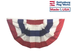 Patriotic Pleated Fan - 5 Stripes Only