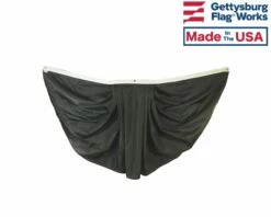 Black Pleated Mourning Fan Bunting - 3x6'