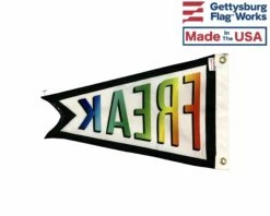 FREAK PENNANT FLAG -flag sale rainbow freak flag back