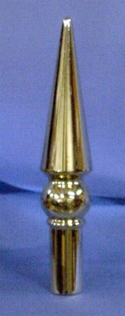 Round Spear Gold Plastic Finial 7 Round Spear Gold Plastic Finial -flag sale roundspearlg