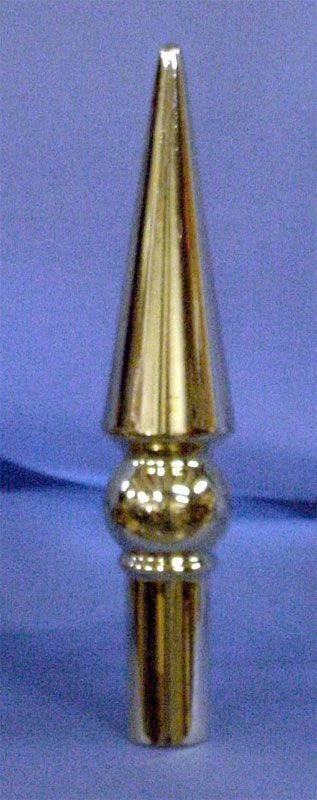 Round Spear Gold Plastic Finial 4 Round Spear Gold Plastic Finial - Image 4