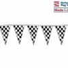 Black & White Checkered Triangle Pennant Strings