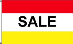 Sale Flag - Red/White/Yellow