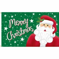 Merry Christmas Jolly Santa Flag - 3x5' -flag sale santa flag