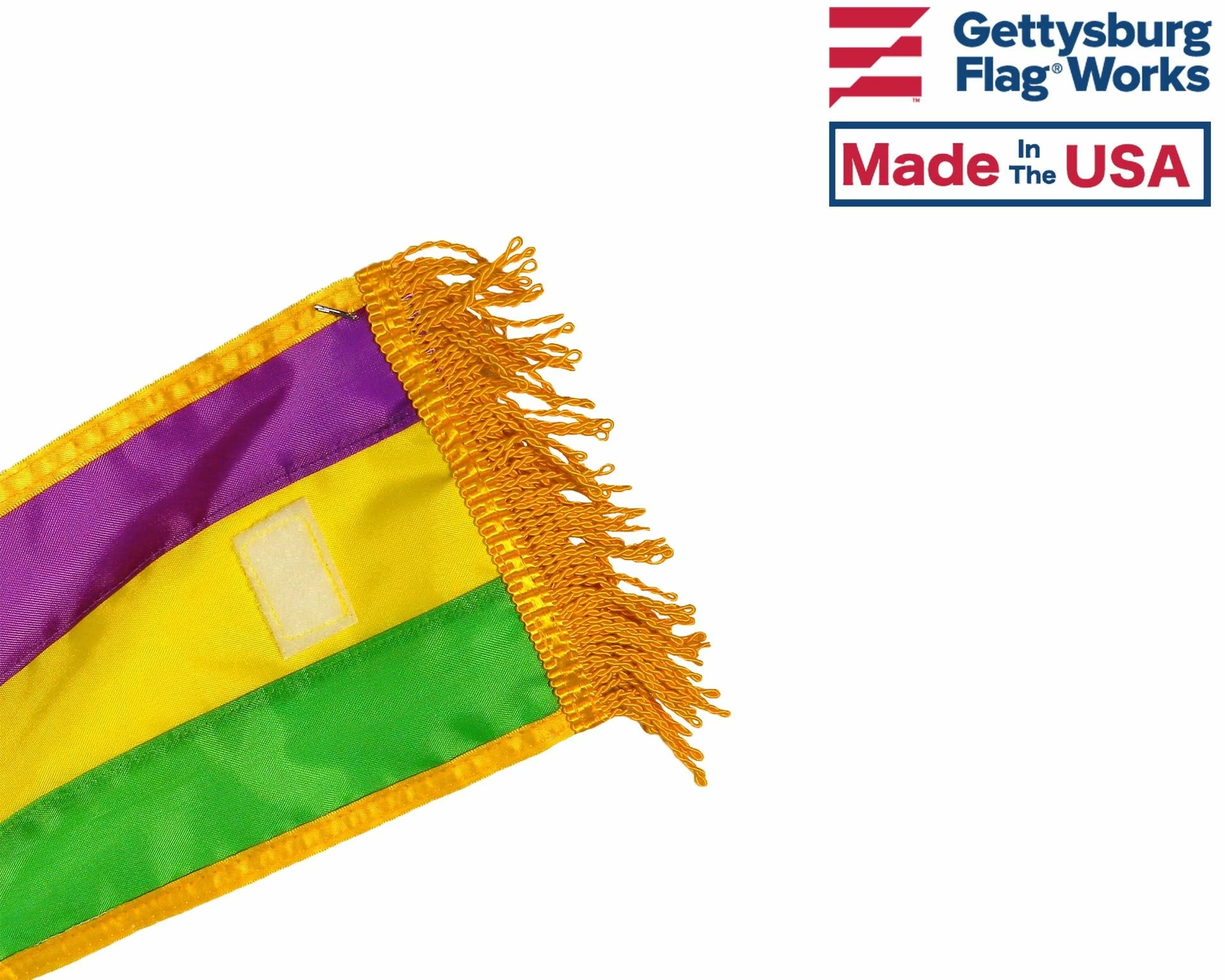 Mardi Gras Tri-Color Parade Sash, 6' 3 Mardi Gras Tri-Color Parade Sash, 6' - Image 3