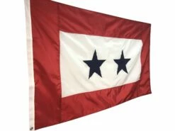 Service Star Flag (2 Blue Stars) - 3x5' -flag sale service star 2 blue side view