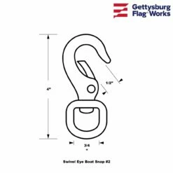 Stainless Steel Marine Snap -flag sale size 2