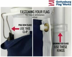 9' Oversized Non-tangle Flagpole -flag sale spinning pole instruction a