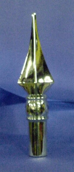 Square Spear Gold Plastic Finial -flag sale squarespearlg