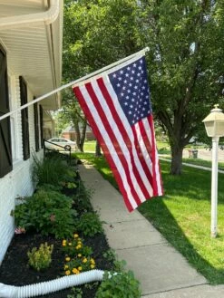 Steadfast™ Winter Grade Polyester American Flag -flag sale steadfast on house mount pole in summer