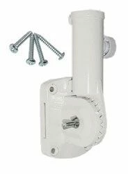 Flagpole Bracket 13 Position - White Nylon Plastic