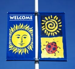 Premium Fiberglass Avenue Banner Hardware Set - Double 7 Premium Fiberglass Avenue Banner Hardware Set - Double -flag sale streetview twin