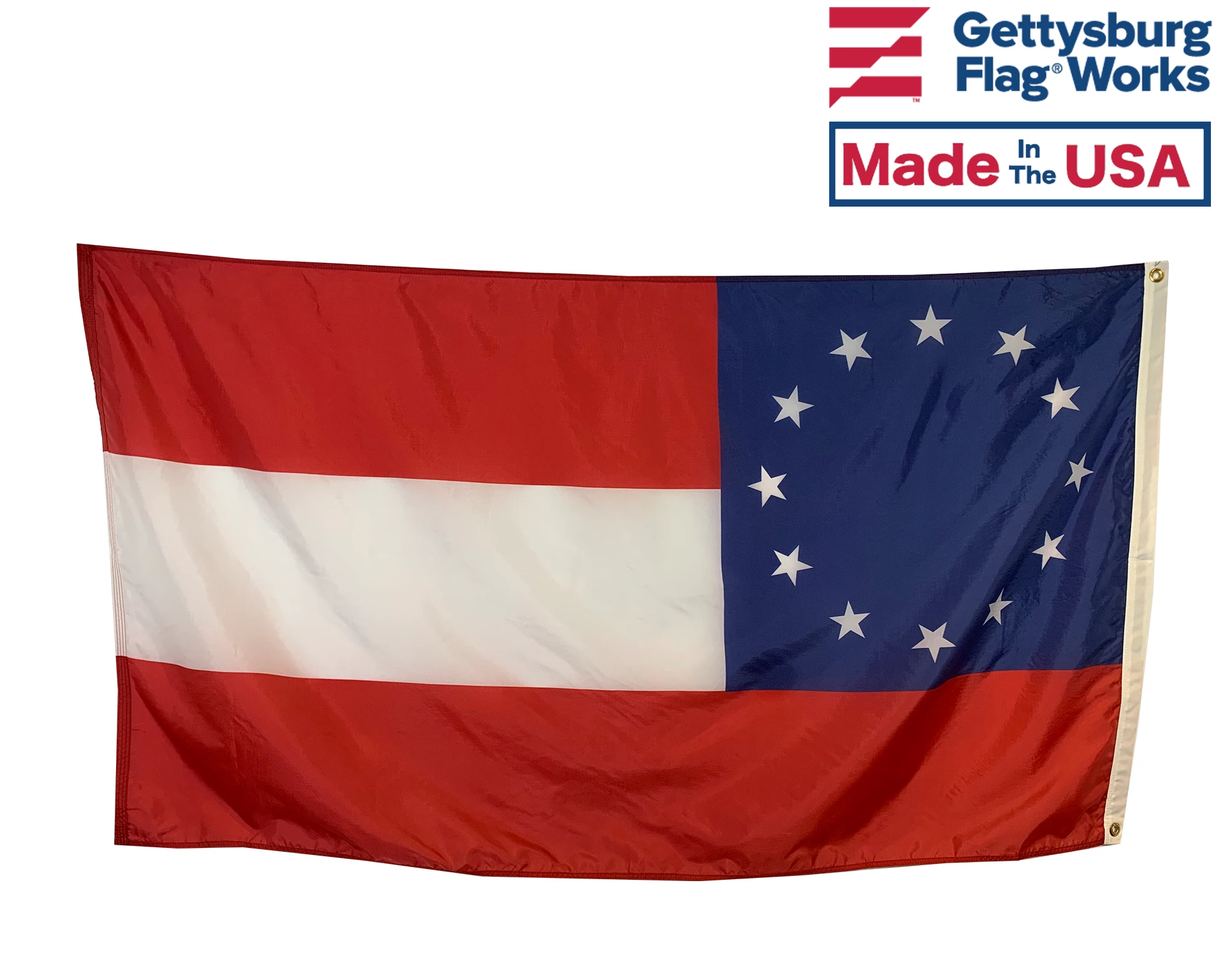 12 Stars And Bars Flag (Civil War) - 3x5' 2 12 Stars And Bars Flag (Civil War) - 3x5' - Image 2