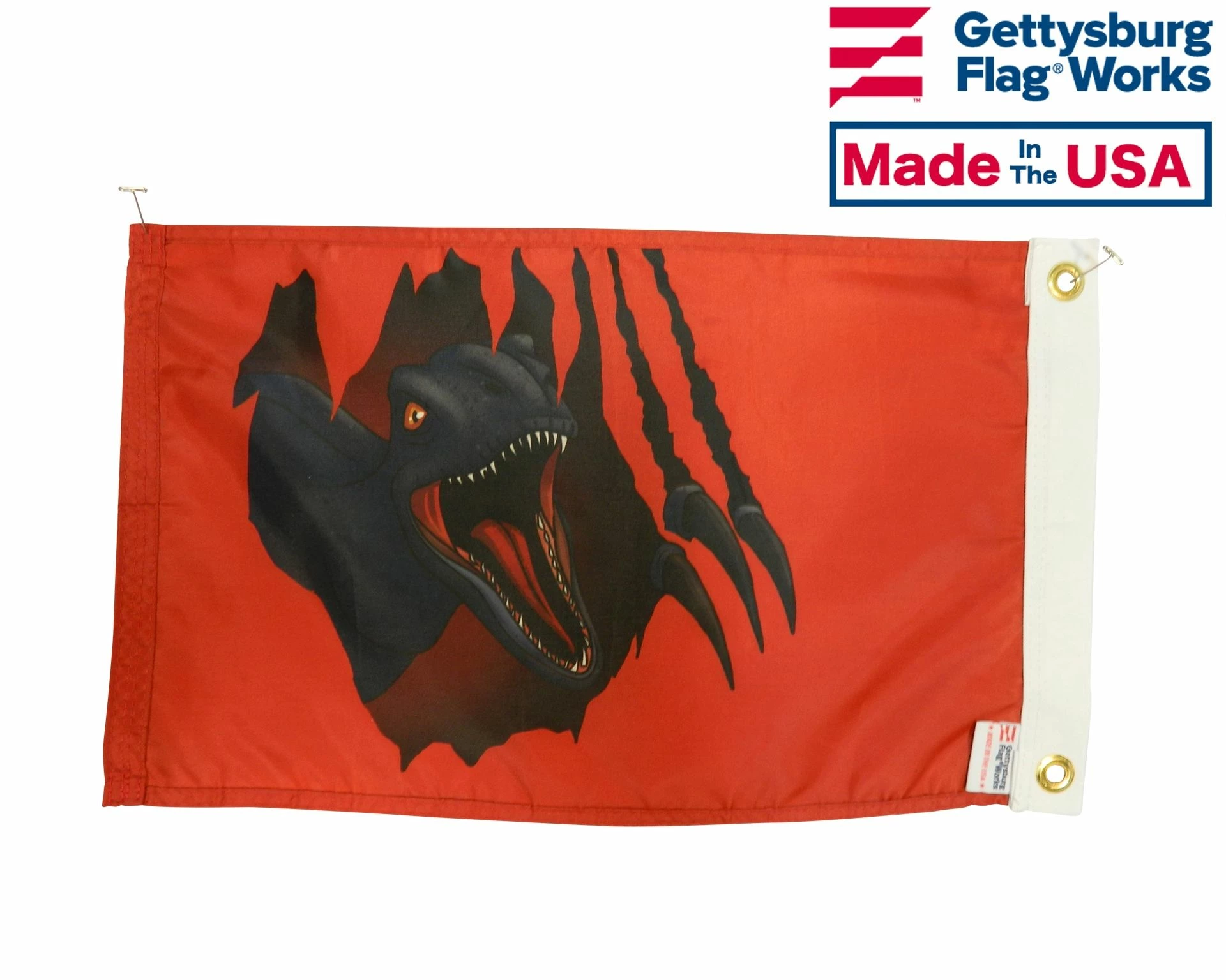 "Legend Of The Raptor" Dinosaur Flag - Cretaceous Velociraptor - Choose Options 2 "Legend Of The Raptor" Dinosaur Flag - Cretaceous Velociraptor - Choose Options - Image 2