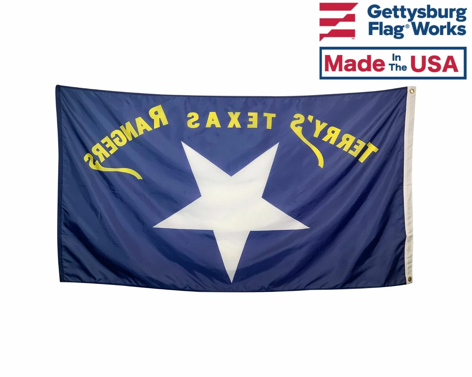 Terry's Texas Rangers Flag 1861 (Large White Star) - 3x5' 2 Terry's Texas Rangers Flag 1861 (Large White Star) - 3x5' - Image 2