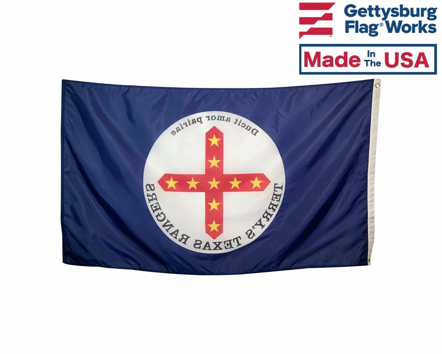 Terry's Texas Rangers Flag 1861-Yellow Stars - 3x5' 2 Terry's Texas Rangers Flag 1861-Yellow Stars - 3x5' - Image 2