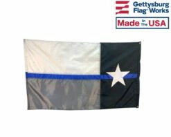 Thin Blue Line Texas Flag - 3x5' -flag sale texas back