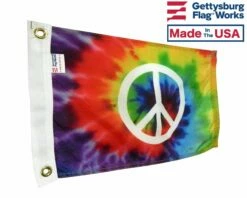 Tie Dye Peace Boat Flag -flag sale tie dye peace boat flag side