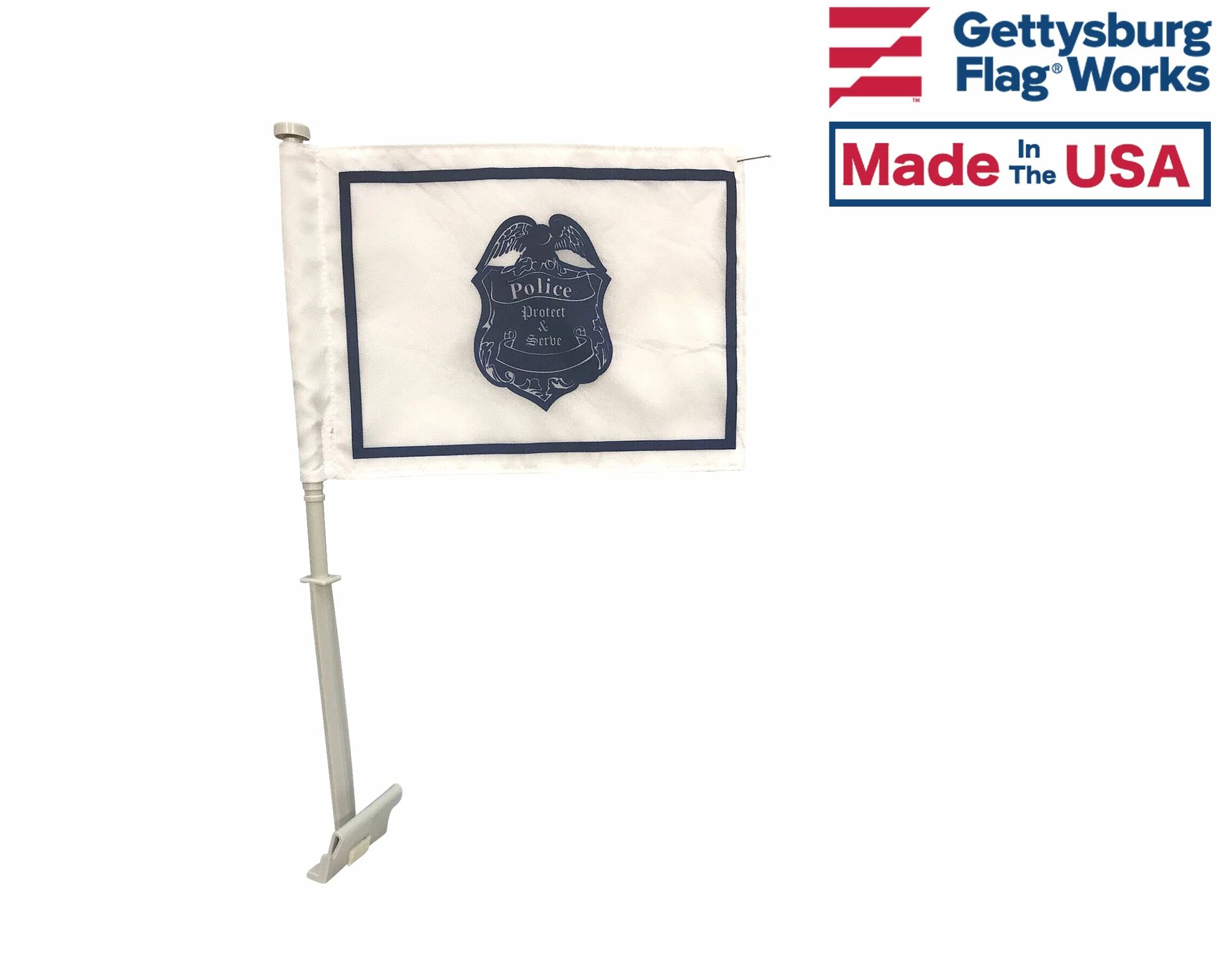 POLICE CAR WINDOW FLAG 1 POLICE CAR WINDOW FLAG