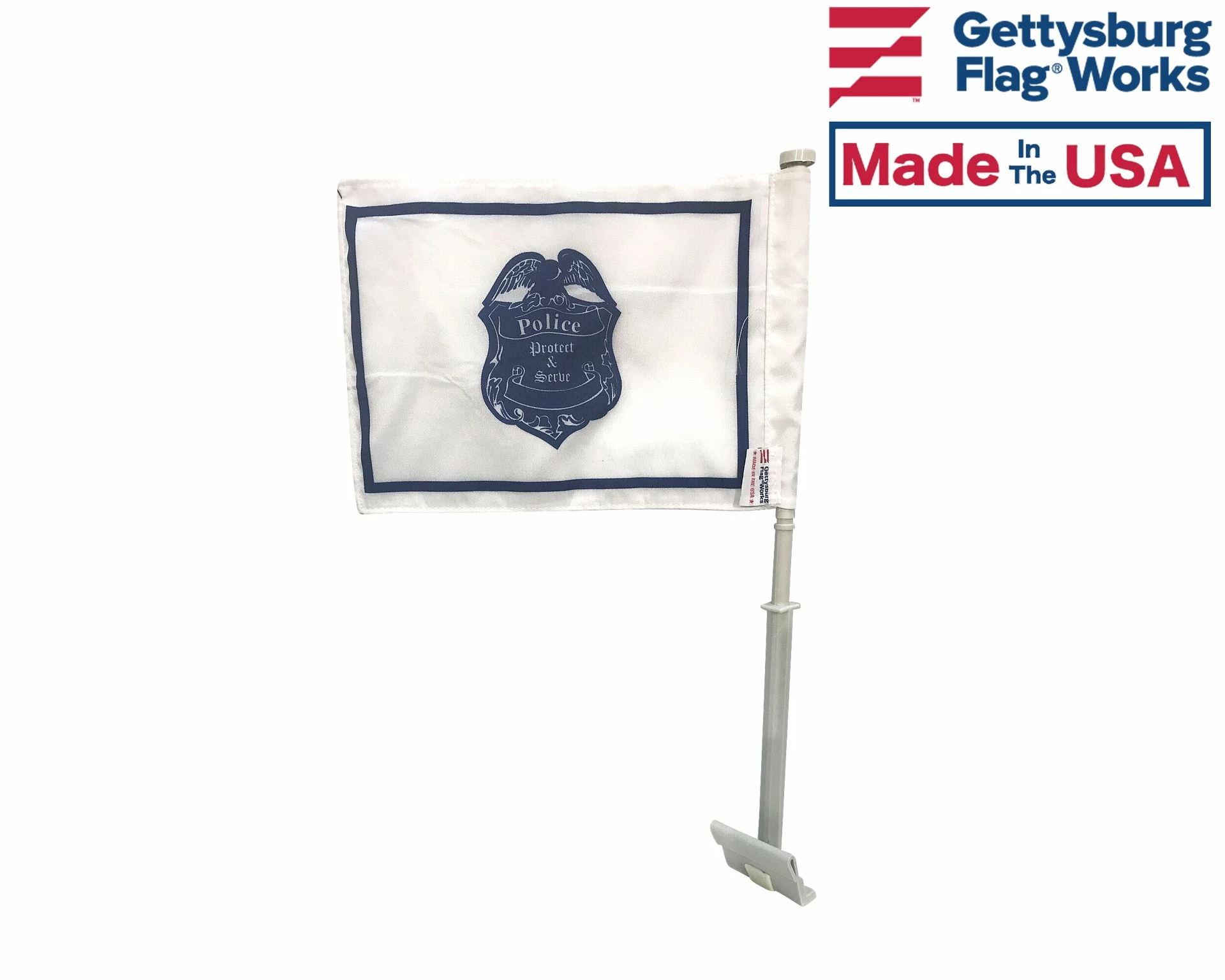 POLICE CAR WINDOW FLAG 2 POLICE CAR WINDOW FLAG - Image 2