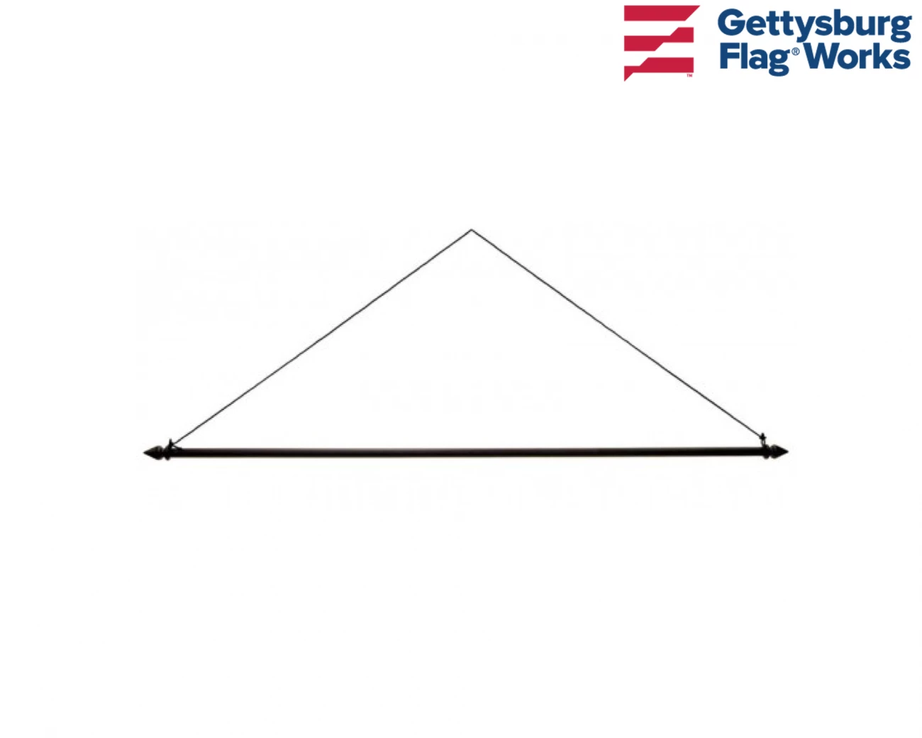 Banner Hanging Rod - Metal Dowel With Cord 1 Banner Hanging Rod - Metal Dowel With Cord