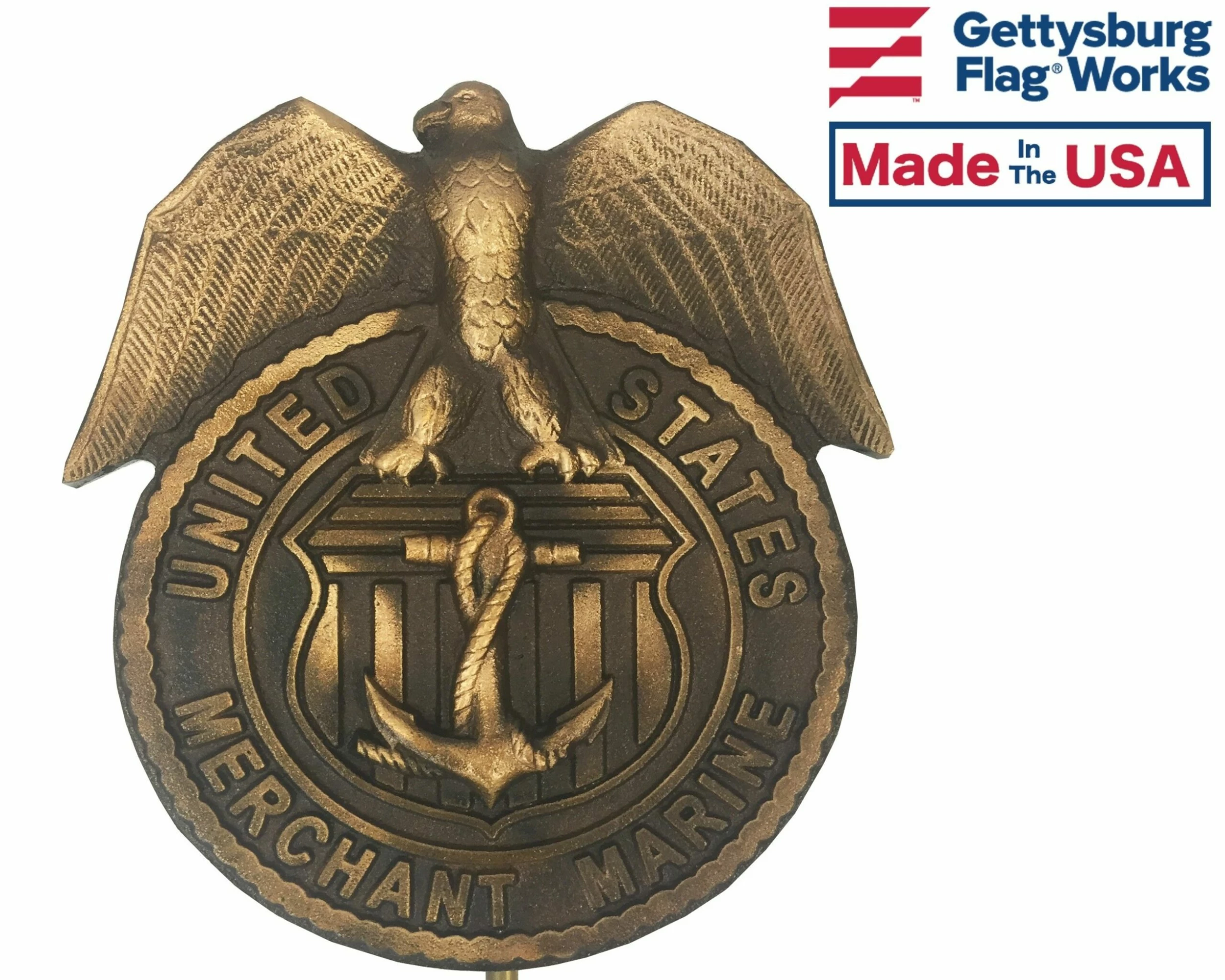Merchant Marine Bronze Grave Marker (Premium) 1 Merchant Marine Bronze Grave Marker (Premium)