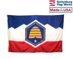 New Utah State Flag - Utah Beehive Flag 2024