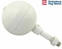 Aluminum Ball Ornament -flag sale white ball e330028 b
