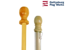 Wooden Pole - House Style Wood Flagpole